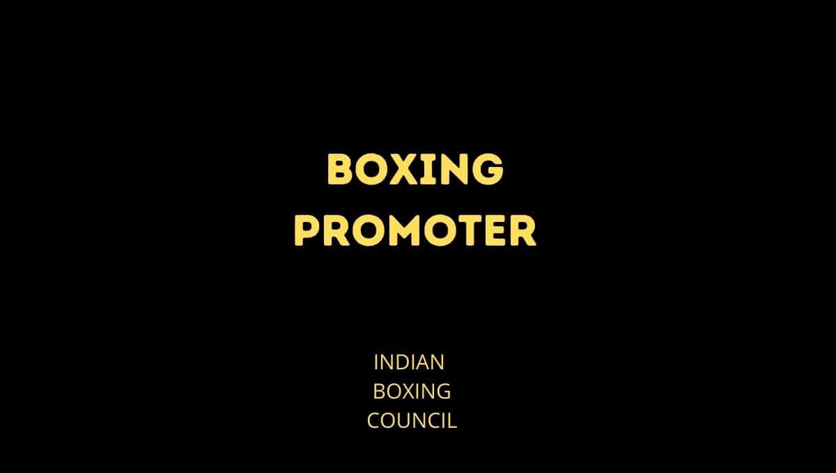 Boxing Promoter License Application Form Indian Boxing Council