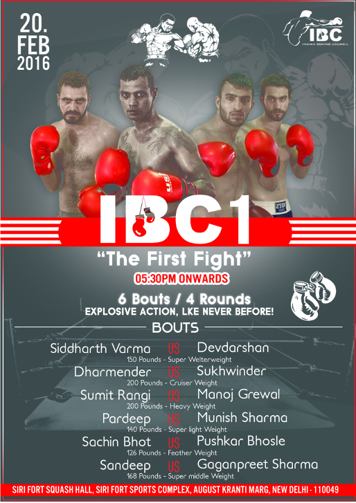 Pro Boxing Fight Card - IBC 1, 20 February 2016