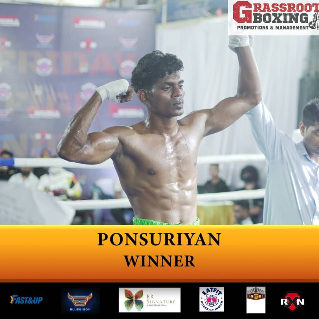 Boxer Ponsuriyan Winner at Grassroot Boxing - 13 Sep 2021