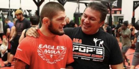 Khabib Nurmagedov with Javier Mendez